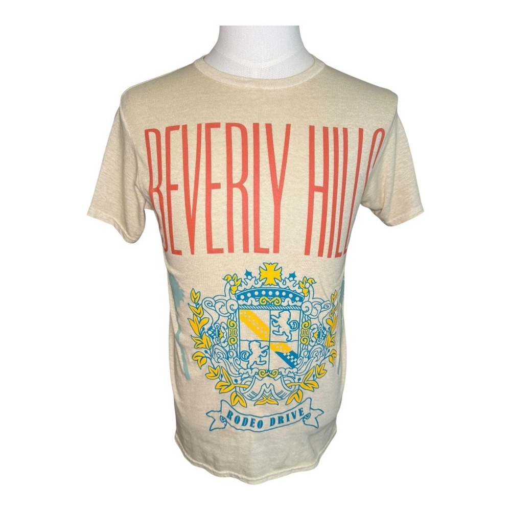 Beverly Hills Rodeo Drive Graphic Tee Crew Neck Short Sleeve T-Shirt Size Small